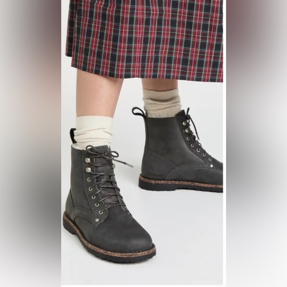 Birkenstock Bryson Shearling Graphite Ankle Boots